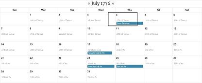 July 1776 - Hebrew Calendar