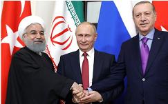 Presidents Hassan Rouhani, Vladimir Putin & Recep Erdogan in Sochi 2017 Photo: en/kremlin.ru.